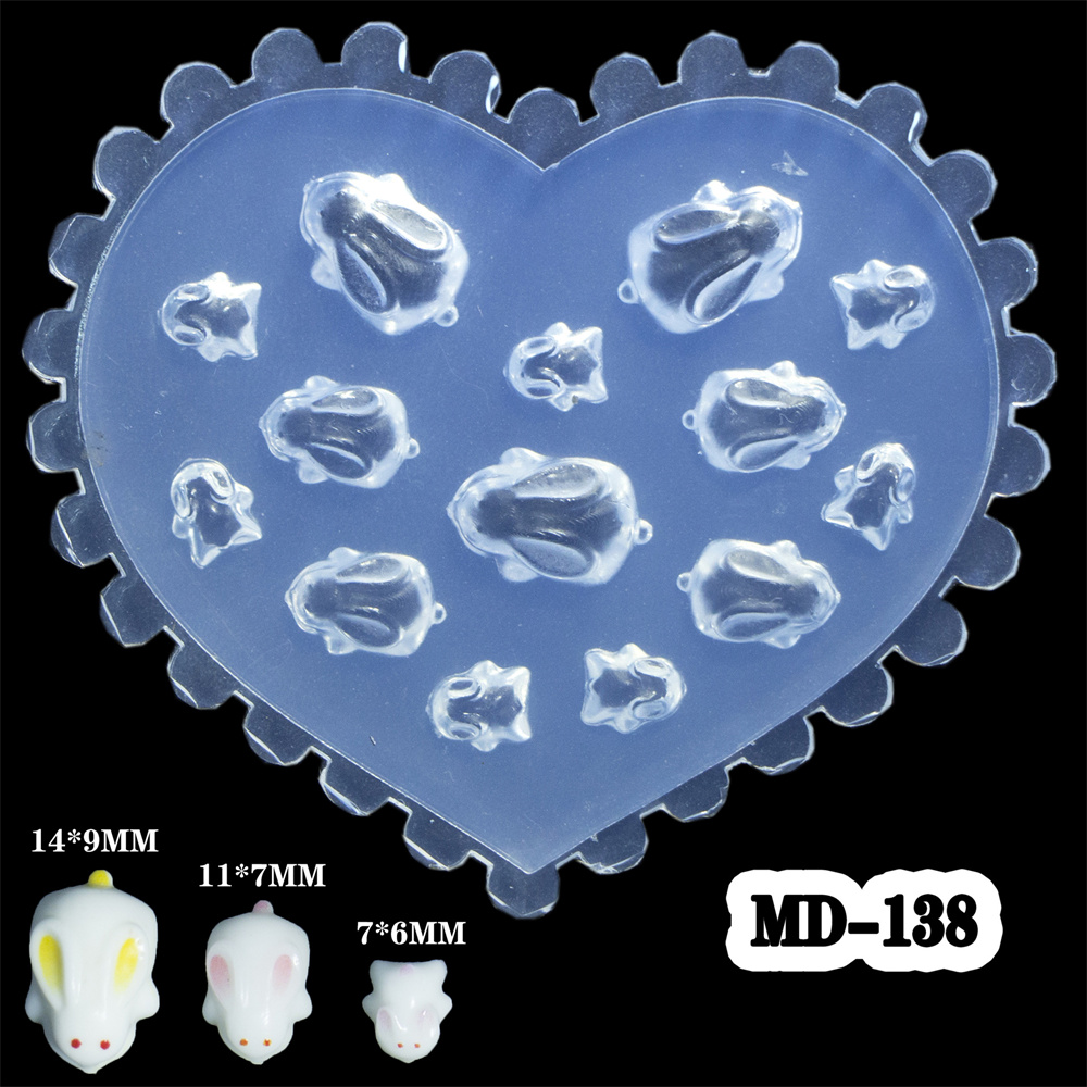 Moule en silicone 3D pour la décoration de manucure, outils de modèle de manucure bricolage, mise en place, nouveautés juillet, 2024: Orange