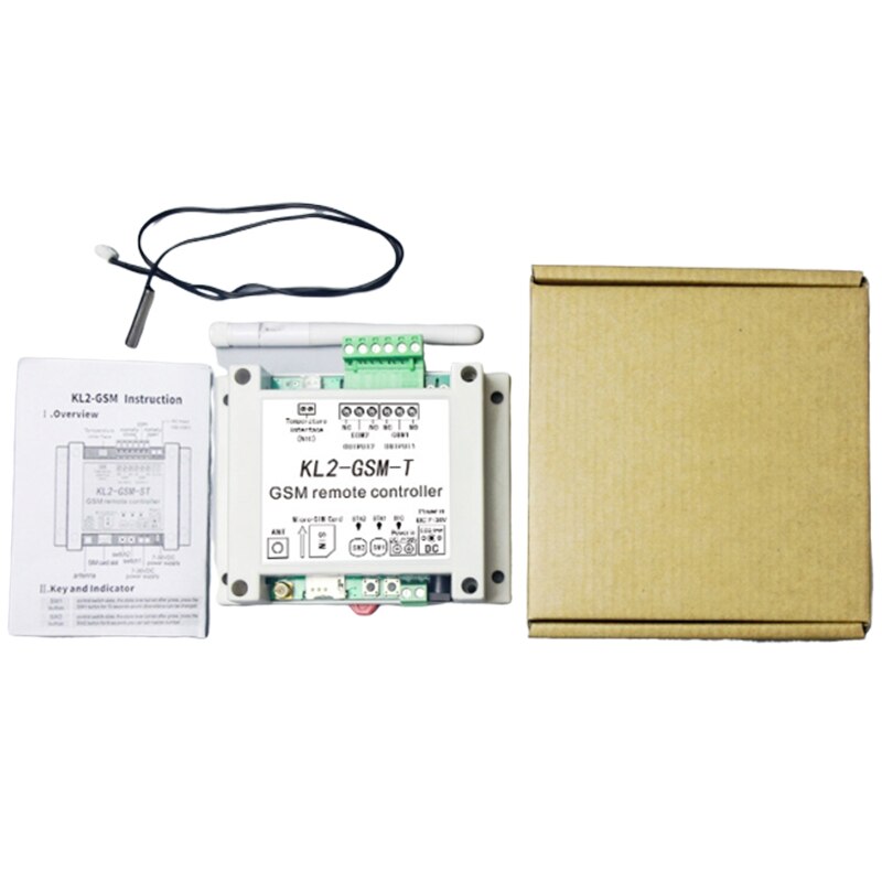 GSM Remote Relay Controller Switch Access Controller with 2 Relay Output One NTC Temperature Sensor: Default Title