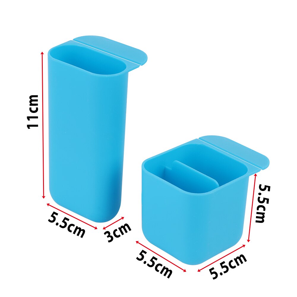 Pencil Holder Pen Case Adhesive Desktop Organizer Office Decor Container Pen Pencil Stationery Storage Holder