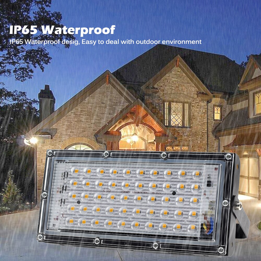 LED Flood Light 50W White Warm White RGB LED Floodlight AC 220V Outdoor Spotlight Waterproof LED Street Lamp Landscape Lighting