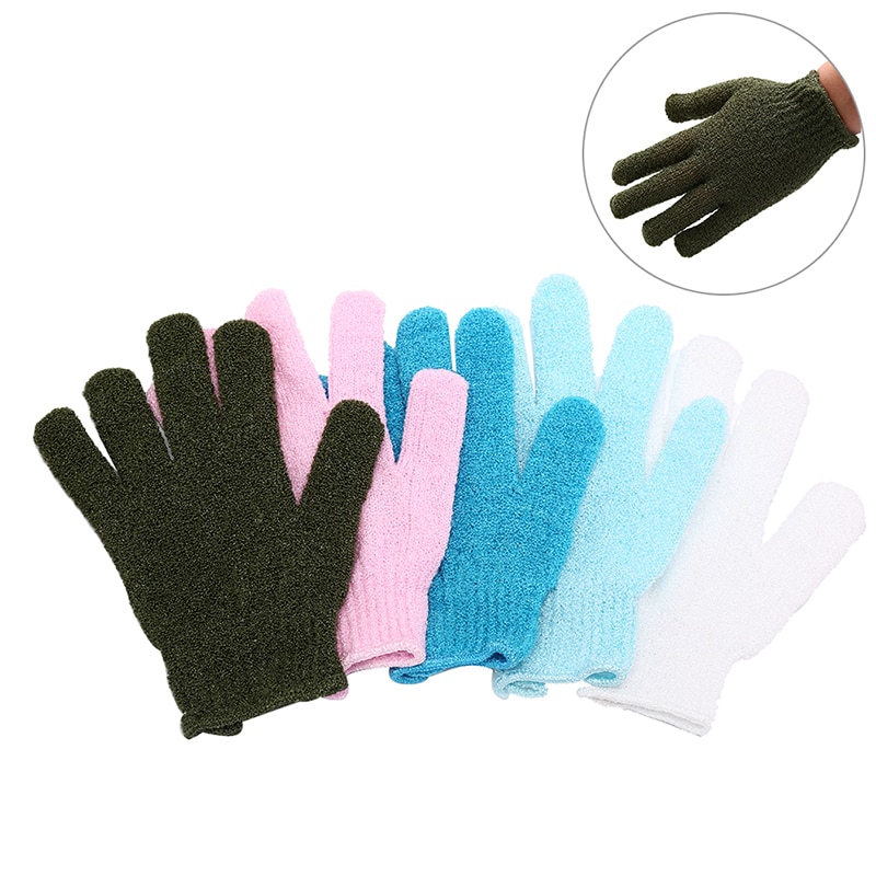 Shower Gloves Exfoliating Wash Skin Spa Bath Gloves Foam Bath Skid Resistance Body Massage Cleaning Loofah Scrubber