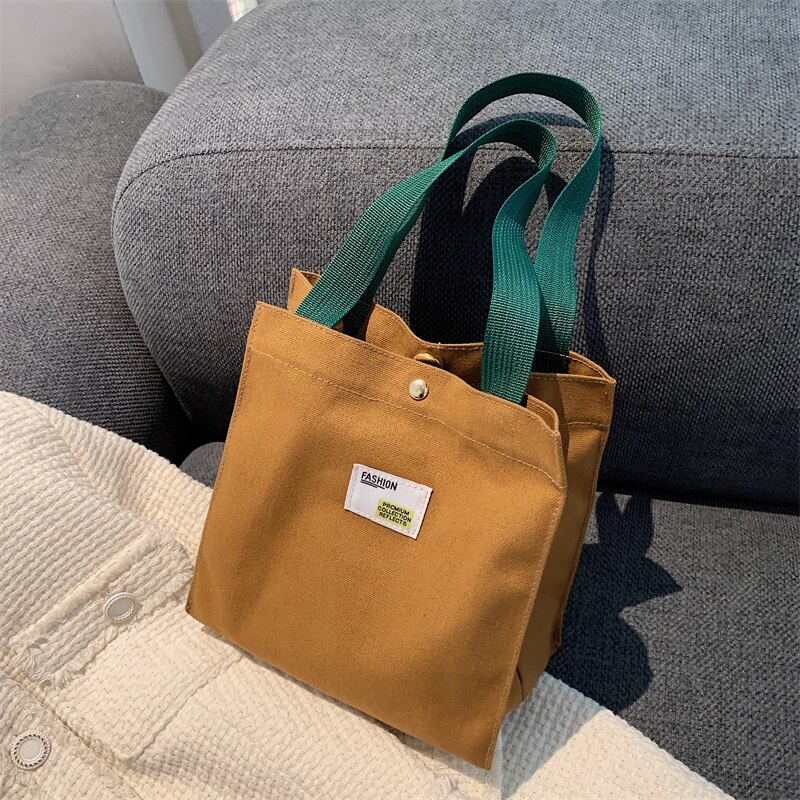 Portemonnees En Handtassen Voor Vrouwen Grote Capaciteit School Book Tassen Tiener Meisjes Winkelen Tote Dames Canvas Schoudertas 2022: light brown