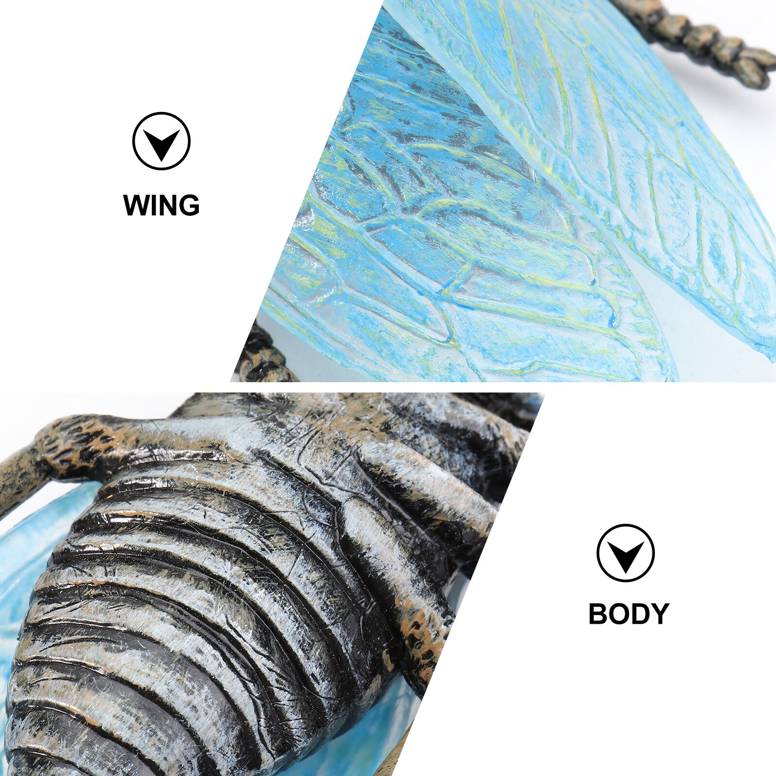 1 set naturgetreuer insektenmodellsimulation zikaden-mikrolandschaftsdekoration