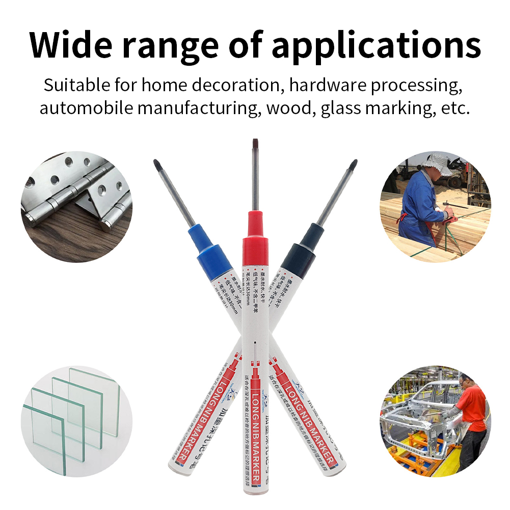 3pcs/set Drawing Tool Long Nib Accessories Multipurpose Construction Auto Deep Hole Home Mechanical Carpenter Pencil Woodworking