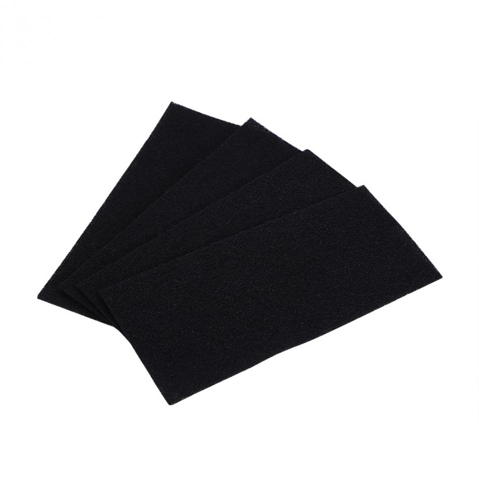 10X130X130Mm Zwart Activated Carbon Filter Katoen Schuim Spons Replancement, sed Te Absorberen Rook En Rook Purifier 5Pcs.