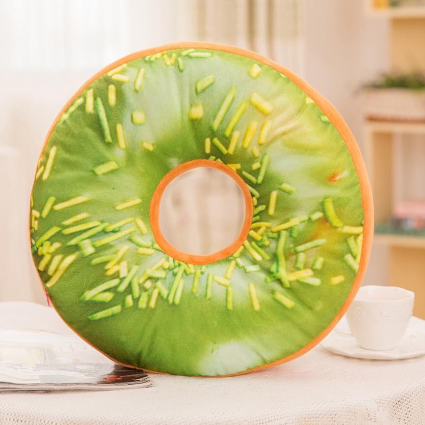 Ouneed doux beignet aliments housse de coussin jouets drôle dessin animé doux chocolats bricolage taie d'oreiller et chaise dos coussin: I