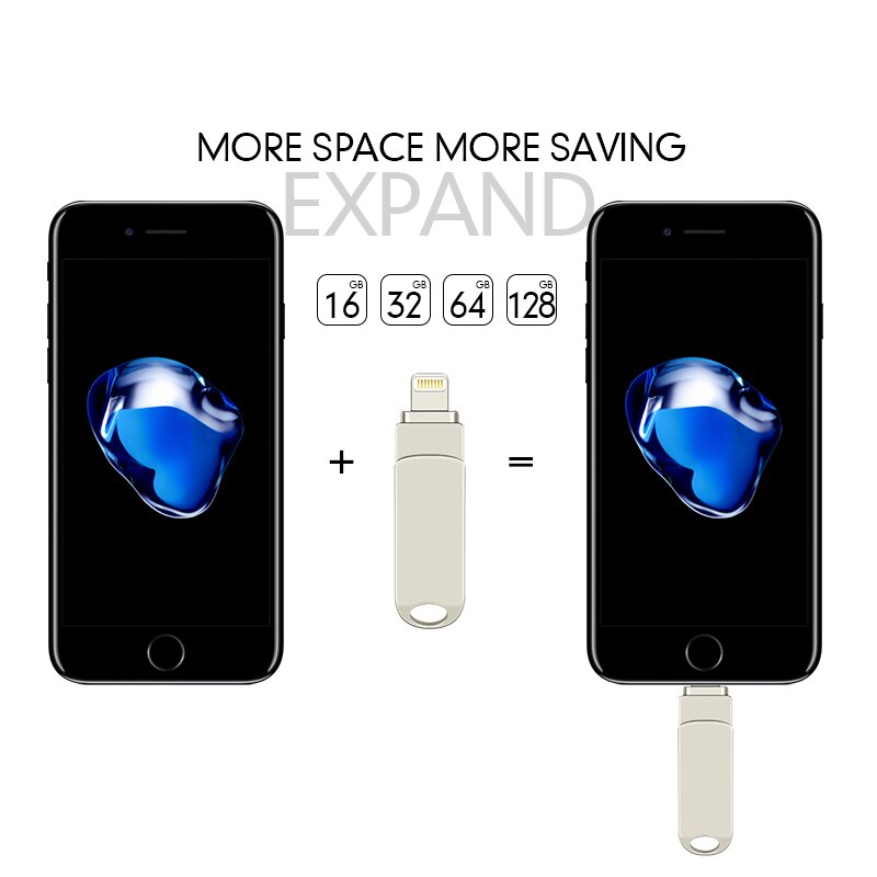 Chiavetta Usb per iPhone 6/6s/6Plus/7/7Plus/8/X Usb/Otg/Lightning pendrive 2 in 1 Pen Drive per iOS memory stick Flash disk