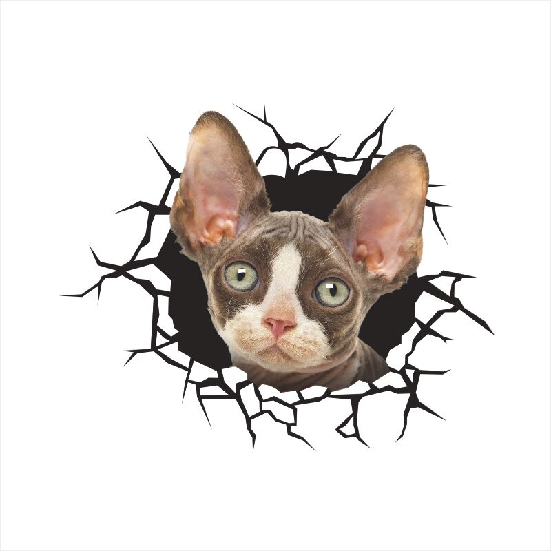Grappige Honden Wc Stickers Voor Washroom Home Decoratie Diy Vivid 3d Gebroken Gat Patroon Puppy Muurschilderingen Creatieve Pvc Muur decal: GTP045AE