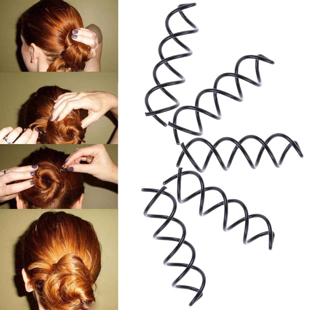 Hair DIY Tool Kit Hair Styling Accessories Kit Donut Bun Maker U-shaped Clip Spiral Clip Hair Bands Hair Loops Bun Makers