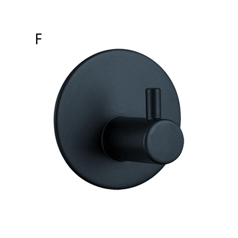 Zelfklevende sleutelhouder, handdoekhouder, opberghaak voor thuis, keuken, badkamer, muur, deurhaak, organizer, accessoires, roestvrij staal: F