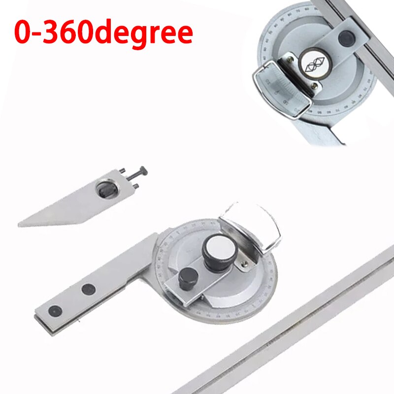 0-360 Degree Universal Bevel Protractor Angle Measuring Finder Goniometer Angular Ruler With Magnifier Woodworking Tool