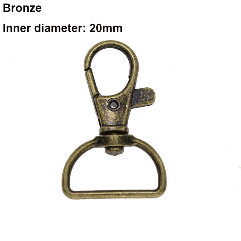 5/10/20 pièces crochets de fermoir pivotant porte-clés crochets D anneau Clip lanière matériel pour porte-clés lanière faisant bricolage artisanat: 4# / Zinc antique
