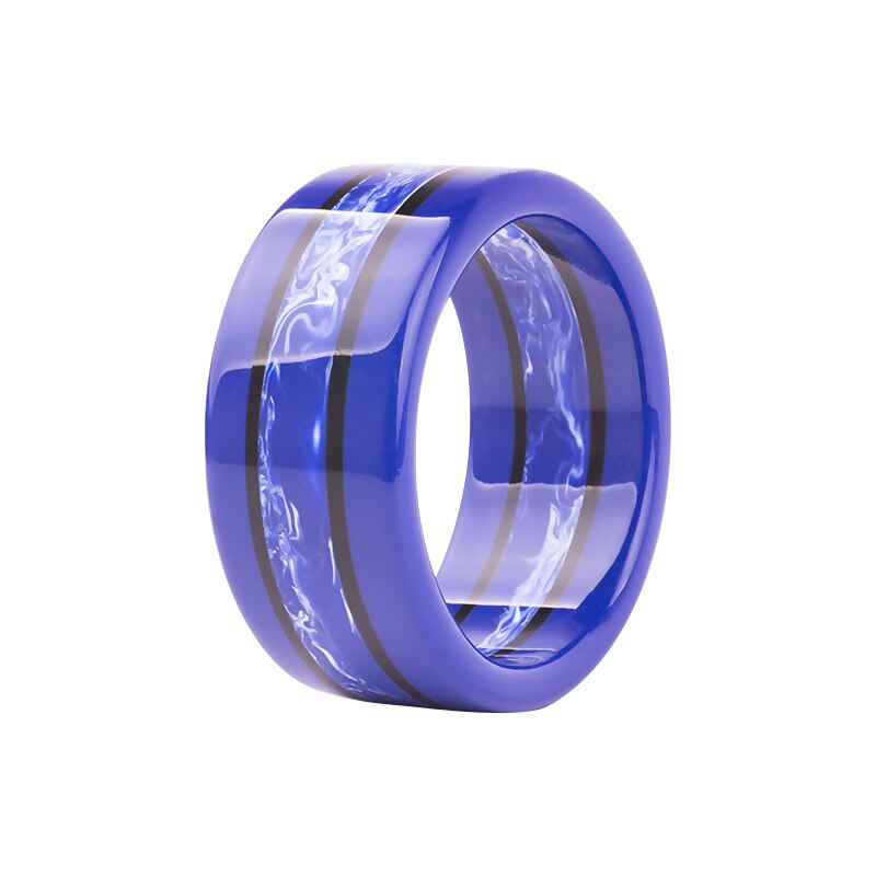 GuanLong nouvelle résine artisanat bracelet Bracelets Puseiras pour dames haute rue spectacle bijoux: Blue