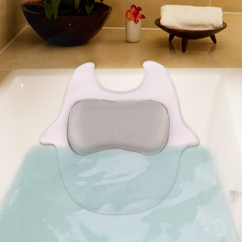 Hjemme spa hotel 3d ugleformet badekar pude bad pude skridsikker suge sups komfortabel nakkestøtte badekar nakke pude