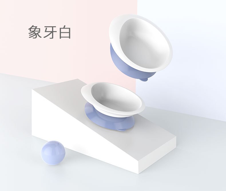 Barneservise skål spedbarn komplementær barn matskål baby måltid mating baby tallerken barn skål tallerkener: Hvit