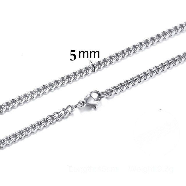 Tornozeleira feminina clássica cubana, corrente de aço inoxidável para verão, praia, cor dourada, bracelete de tornozeleira para mulheres, joia, presente: silver 5mm