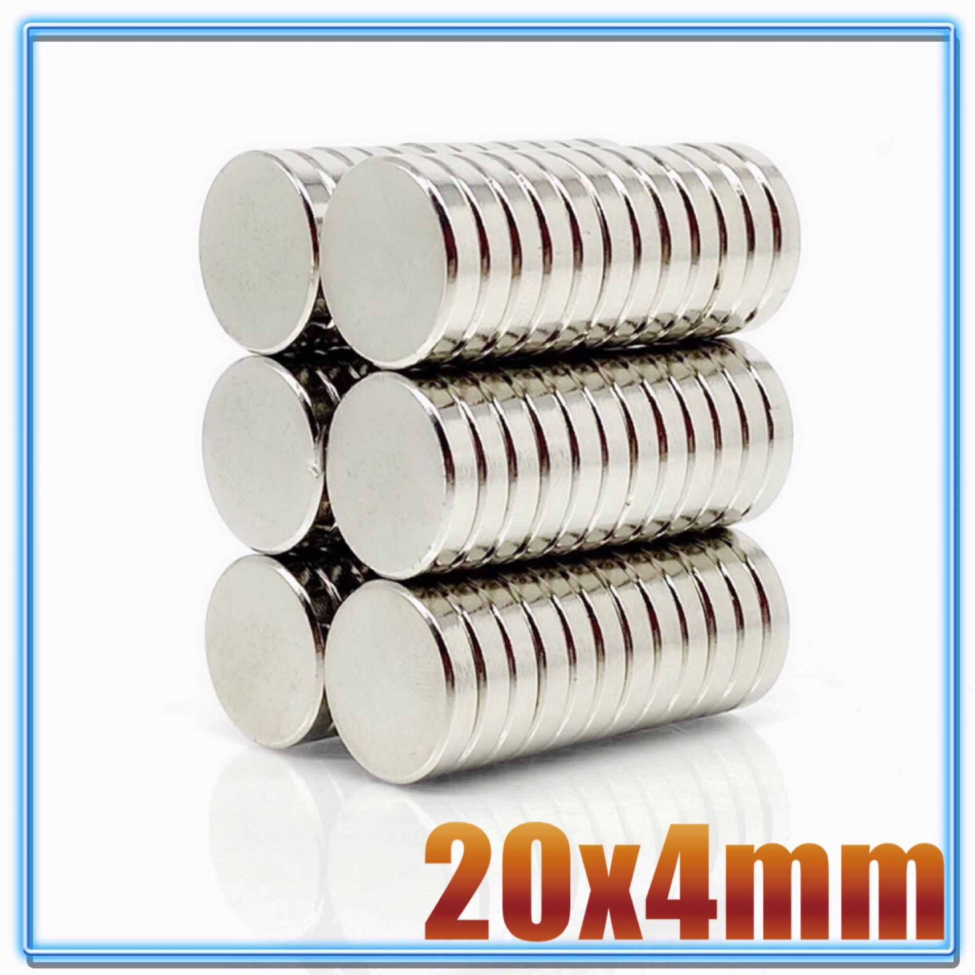 2-100PCS 20x4 Permanent Round Magnets 20mm X 4mm Neodymium Magnet N35 20x4mm Strong Magnetic Magnets 20*4 Powerful Magnets