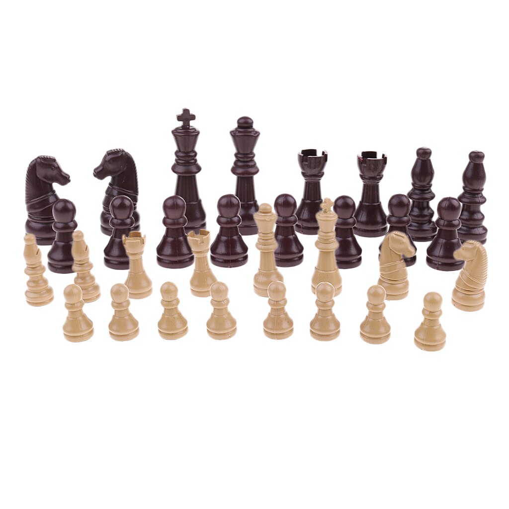 32pcs Replacement Plastic Chess Pieces/Chessmen Complete Set