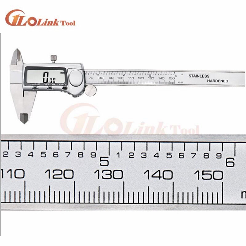 Stainless steel calipers 0-150mm steel digital Metric/Inch/Fraction vernier caliper electronic micrometer measuring gauging tool