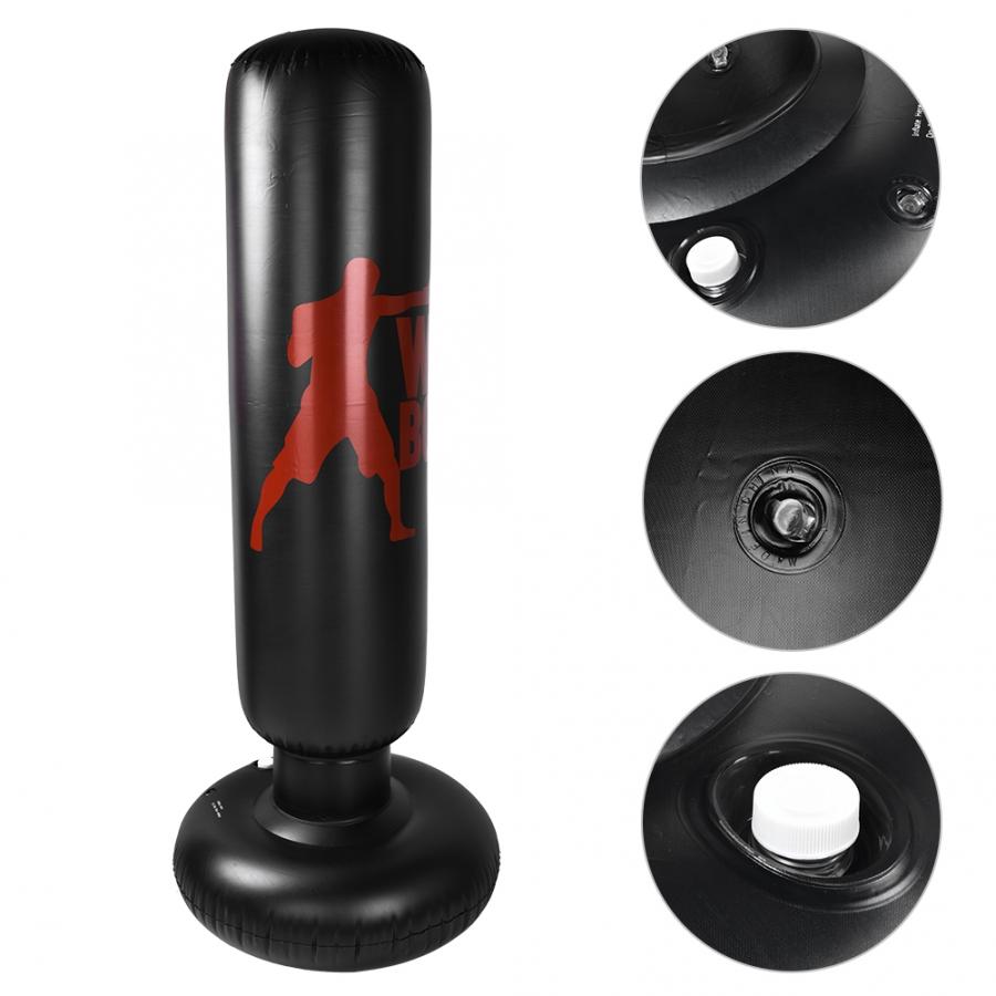 Inflatable Punch Bag 1.6m PVC Inflatable Boxing Punching Kick Training Tumbler Bag Indoor Pressure Relief Sandbag