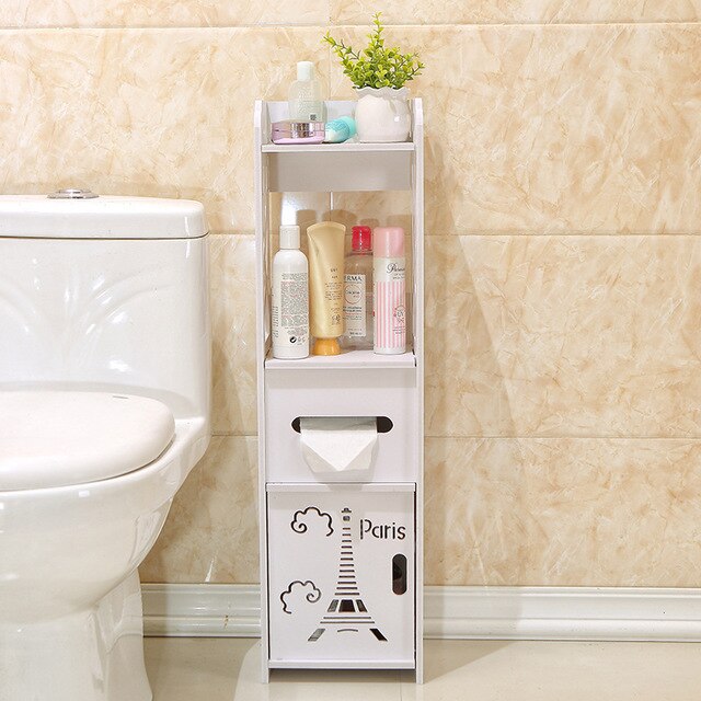 Floor Mounted Storage Rack Cabinet Corner Bathroom Vanity Bathroom Side Cabinet Towel Box Toilet Shelf Bathroom Furniture