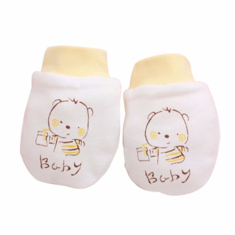 Winter Baby Handschoenen 1 Paar Leuke Cartoon Baby Baby Jongens Meisjes Anti Scratch Wanten Zachte Pasgeboren Handschoenen