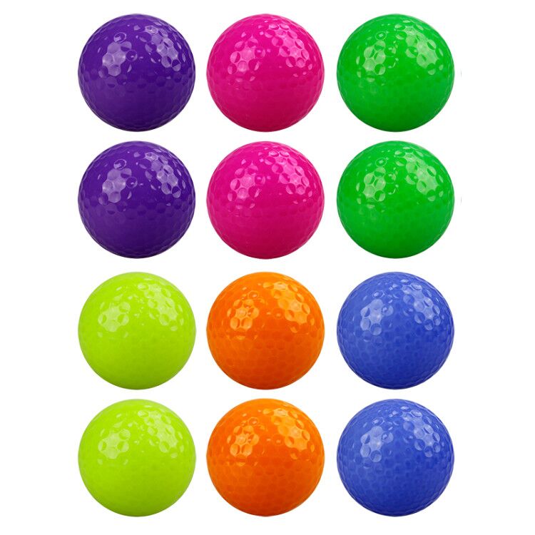 Crestgolf Crystal Golf Balls Practice Two-Piece Golf Ball Golf Mixed Color 12pcs/Pack: mixed
