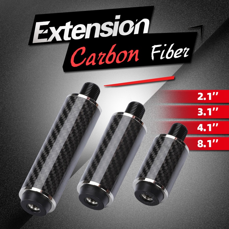 Carbon Fiber Billiard Pool Cue Extension Bumper Extender Extension for PREDATOR MEZZ ZOKUE HOW FURY Billiard Accessories