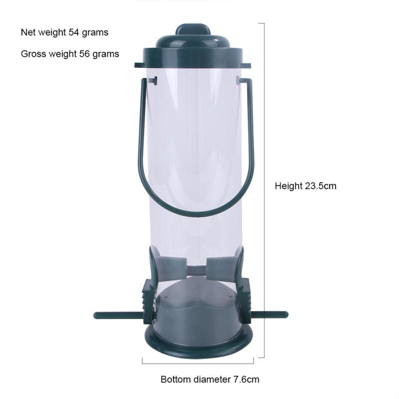 Portable Bird Feeder Outdoor Bird Feeding Tube Hanging Wild Birds Feeder Park Garden Birds Feeder Supplies Garden Tree Container