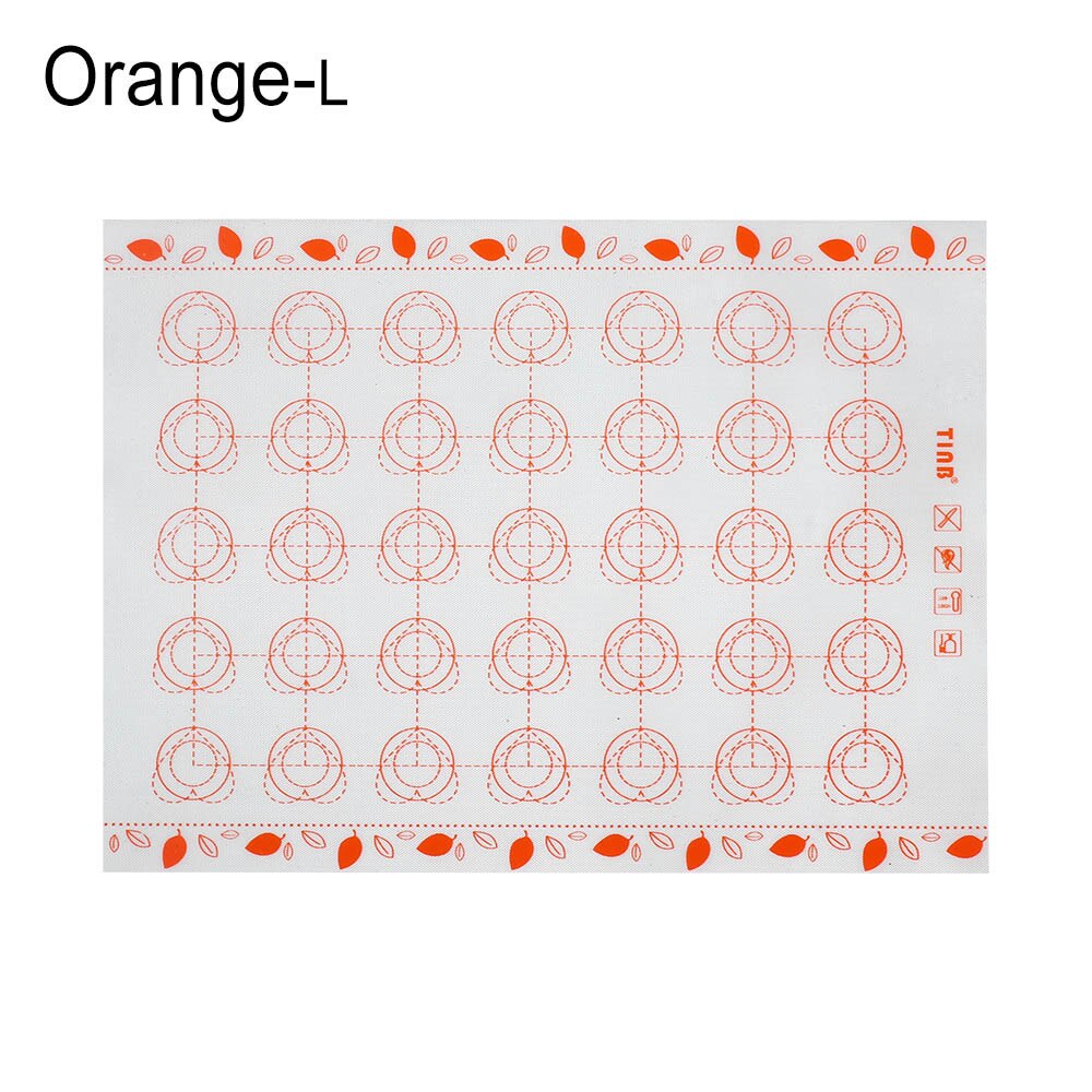 Siliconen Cake Sheet Rolling Pad Food Grade Macaron Bakken Mat Non Stick Kneden Deeg Bakvormen Oven Gebak Koken Gereedschap: O40x30cm-style1