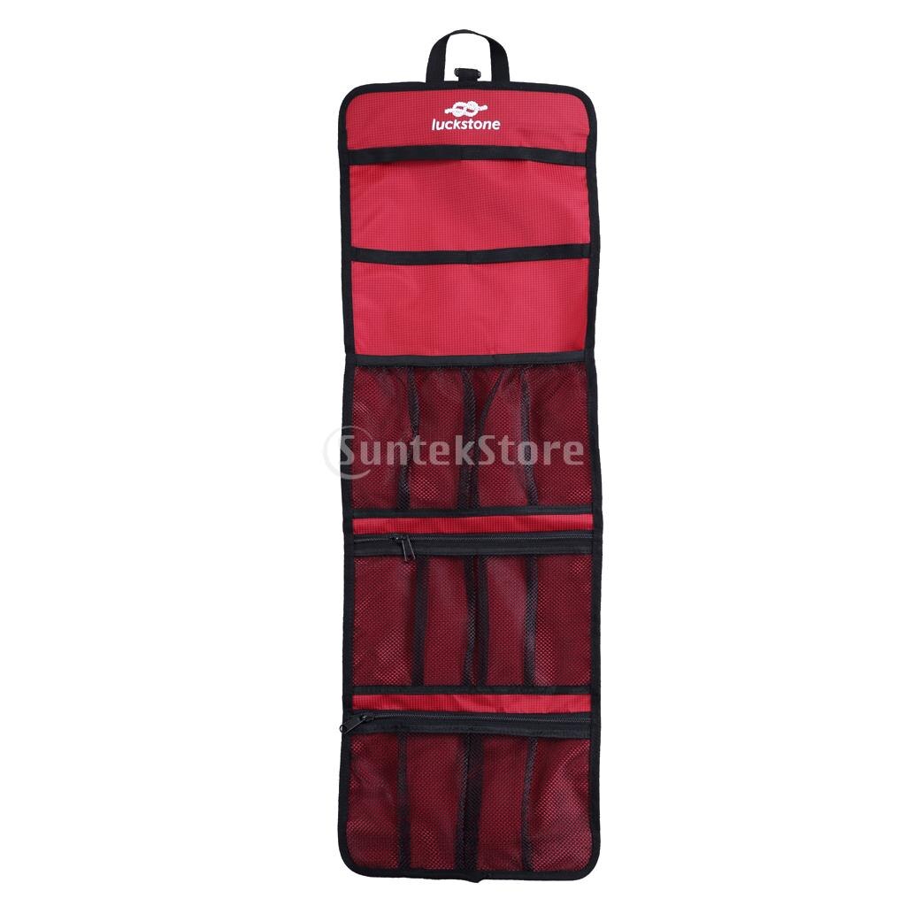 Folding Lightweight Rock Climbing Tree Arborist Caving Quickdraw Sling Carabiner Hook Gear Equipment Collection Gear Arrange Bag: Red