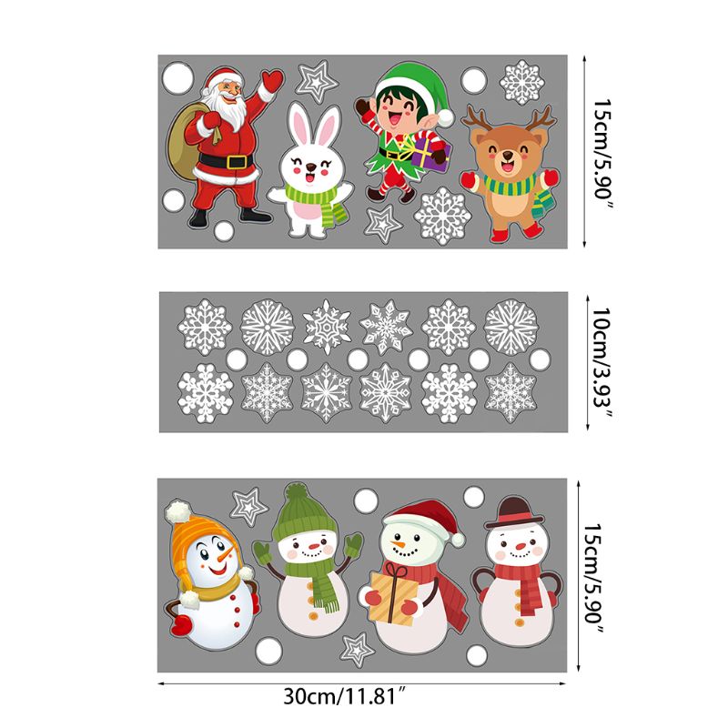 Feliz adhesivos navideños para pared de vidrio de ventana Festival pared calcomanías murales de Santa Año adornos navideños para el hogar Decoración