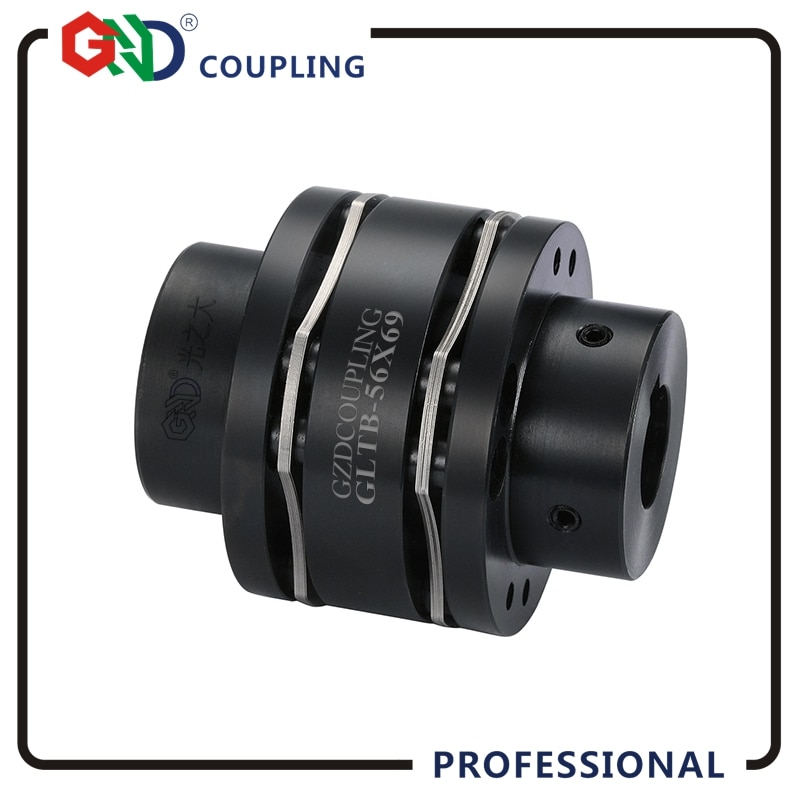 Steel coupling 45# flexible 8 screws double diaphragms zero backlash key nut fit for step motor high rigid coupler