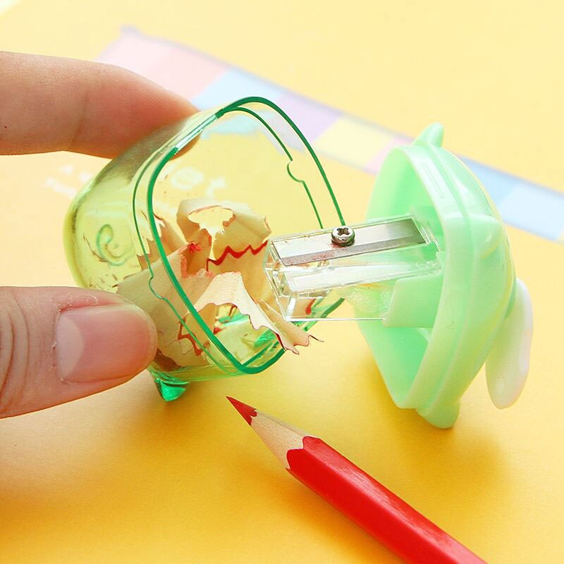 1 Sacapuntas kawaii de dibujos animados, lápices de escritorio, Sacapuntas escolares, de artículos de oficina,