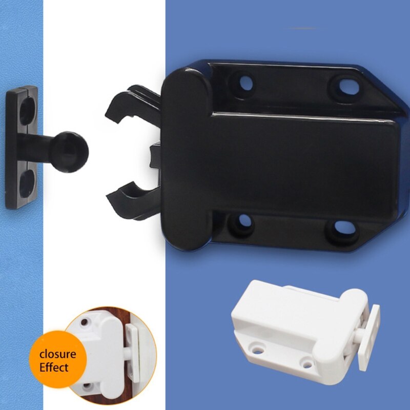 Door Push Latch Single Door Touch Latches Chassis Cabinet Rebound Bolt Furniture Push Lock Open the Door Without Handle