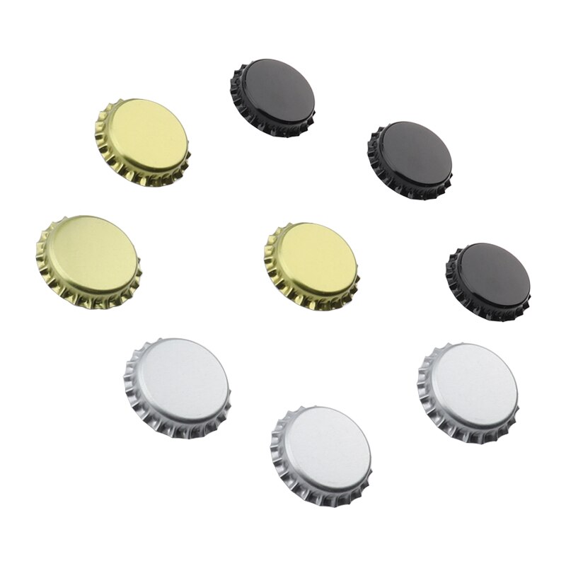 Taponadora de botellas Manual, Kit de 100 tapas de corona, taponadora de corona casera, 3 colores diferentes, tapas de corona de 26 mm, máquina taponadora de botellas