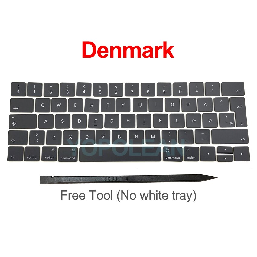 Nowe klawisze klawiatury A1989 A1990 klawiatura do laptopa Macbook Pro Retina 2018 rok: Denmark