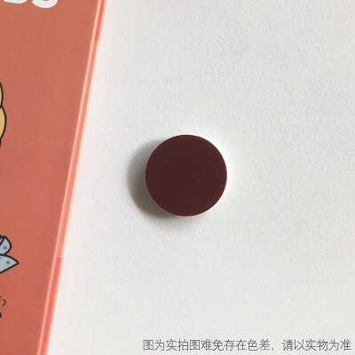Universal Solid Color Round Airbag Bracket Expanding Stand Grip Mobile Phone Finger Holder For iPhone Samsung Huawei Support: Brown