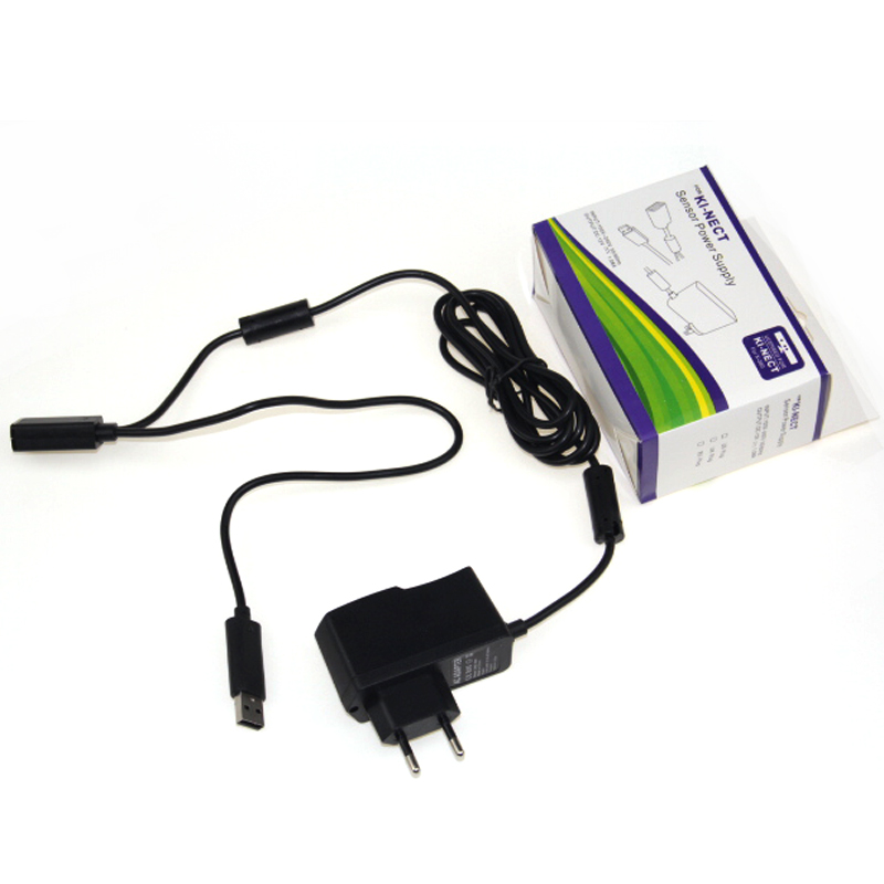 EU USB AC Adapter Voeding met USB oplaadkabel voor Xbox 360 XBOX360 Kinect Sensor