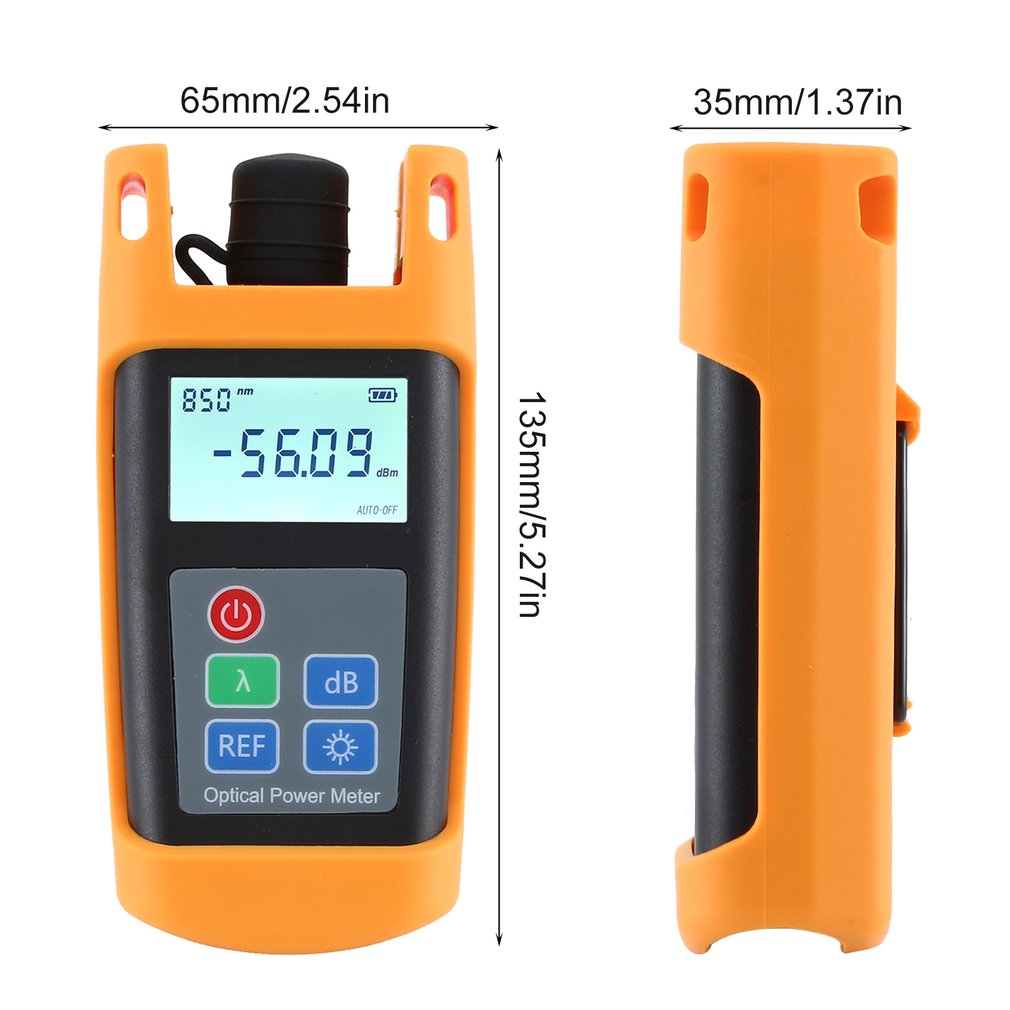 Optical Power Meter -70~+10 Fiber Optic Cable Tester Automatic shutdown For SC CATV Test dBm/ dB/ uW