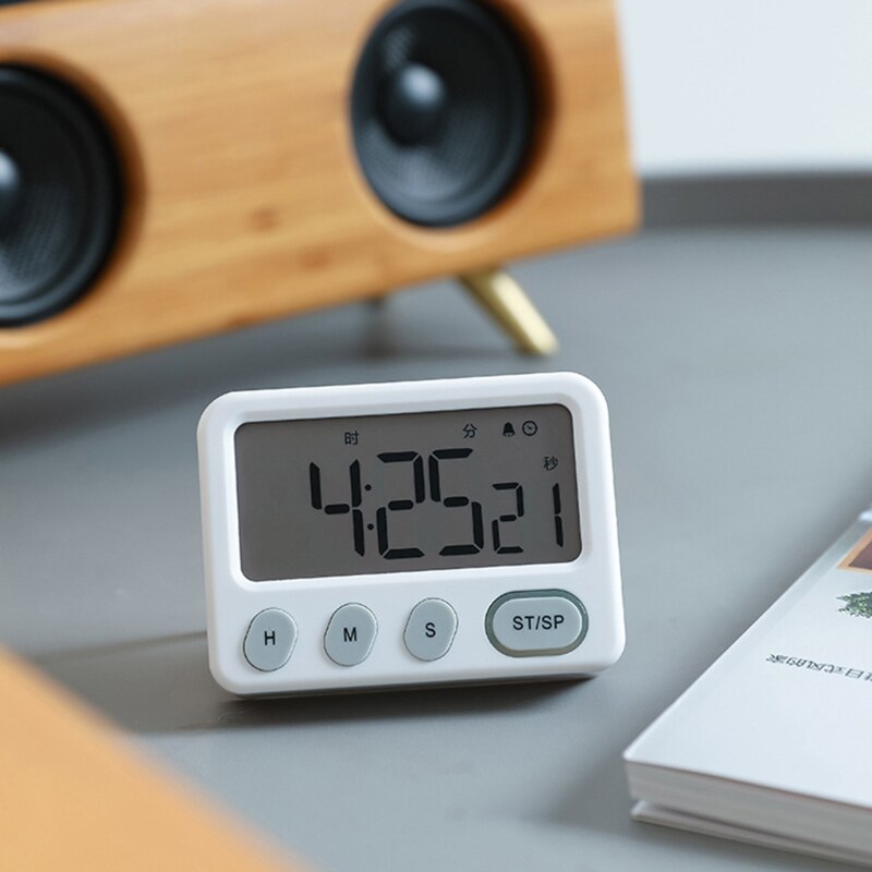 Kitchen Timer Digital Magnetic Back Stand Display Hours Minutes Seconds Countdown Up Cooking Timer 12/24 Hour Clock