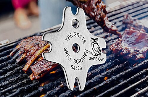 BBQ Grills Portable Metal Grate Cleaner Cleaning Barbecue Scraper Scrubber Tool