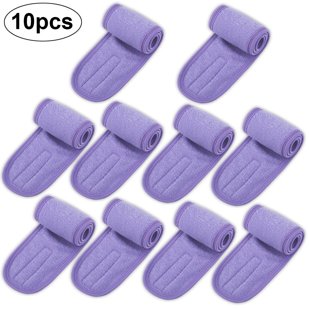 1/2/5/10/20 stücke Wimpern Verlängerung Spa Gesicht Stirnband machen-hoch wickeln Kopf Frottee Haarband strecken Handtuch mit Magie Band: Beige