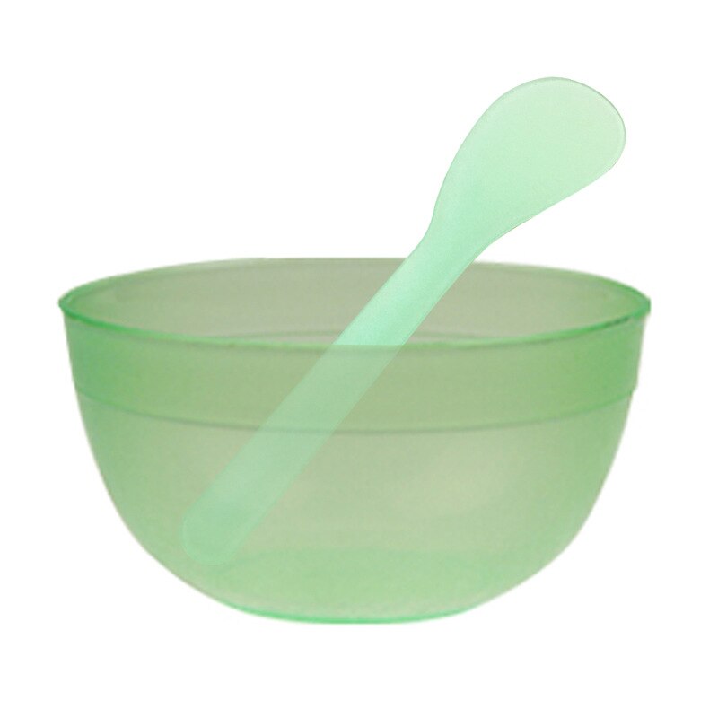 Taoye teemo 2 sztuk/zestaw przenośne plastikowe miska robić maseczki na twarz pędzelek zestaw kobiety DIY mieszanie stosowanie pielęgnacja twarzy narzędzia robić makijażu zestaw: zielony