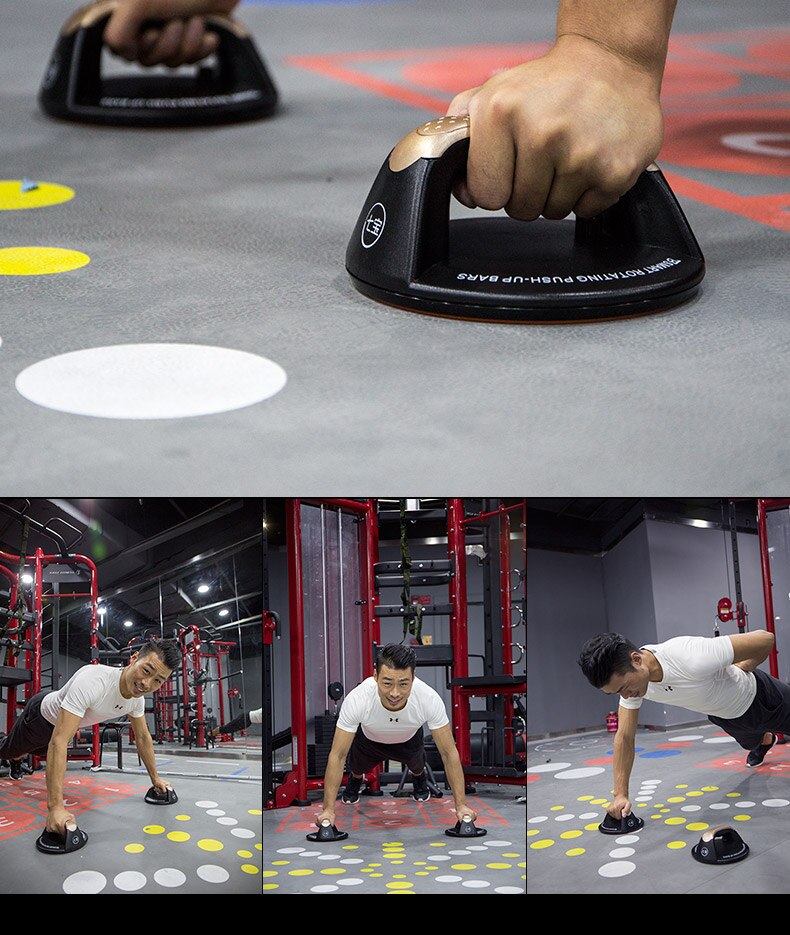 Soporte giratorio para flexiones, equipo de Fitness