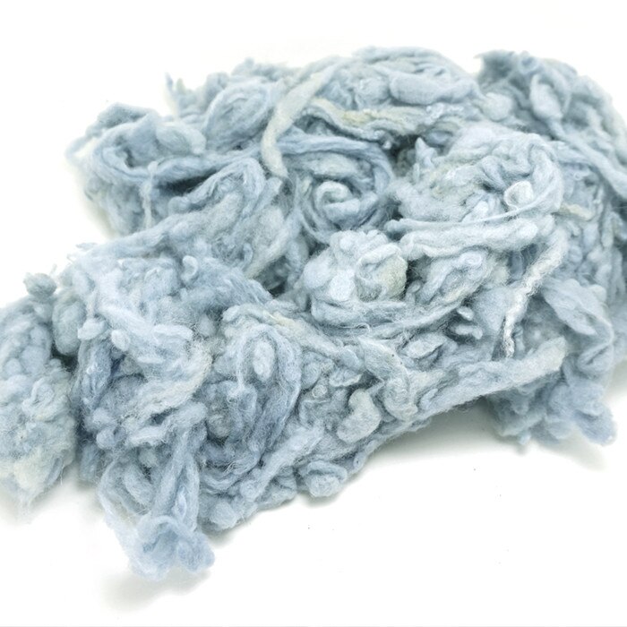 Coils van wolvilt Gekaard Schapenwol, Roving, Fiber, Naaldvilten, Spinning 50 g/bags DIY Baize poke poke fun: grey blue