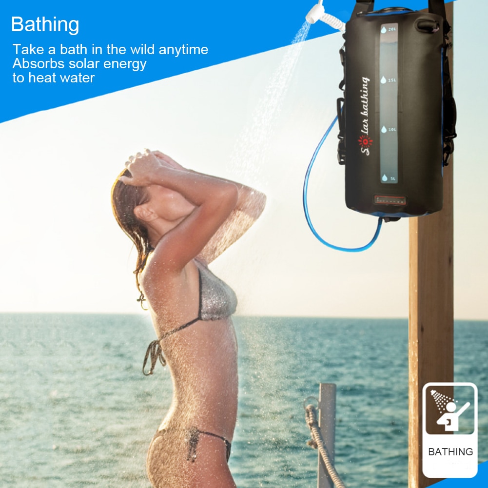 20L Zon Verwarming Voor Drinken Reizen Wandelen Outdoor Camping Tpu Klimmen Koken Strand Zwemmen Fietsen Solar Douche Zak