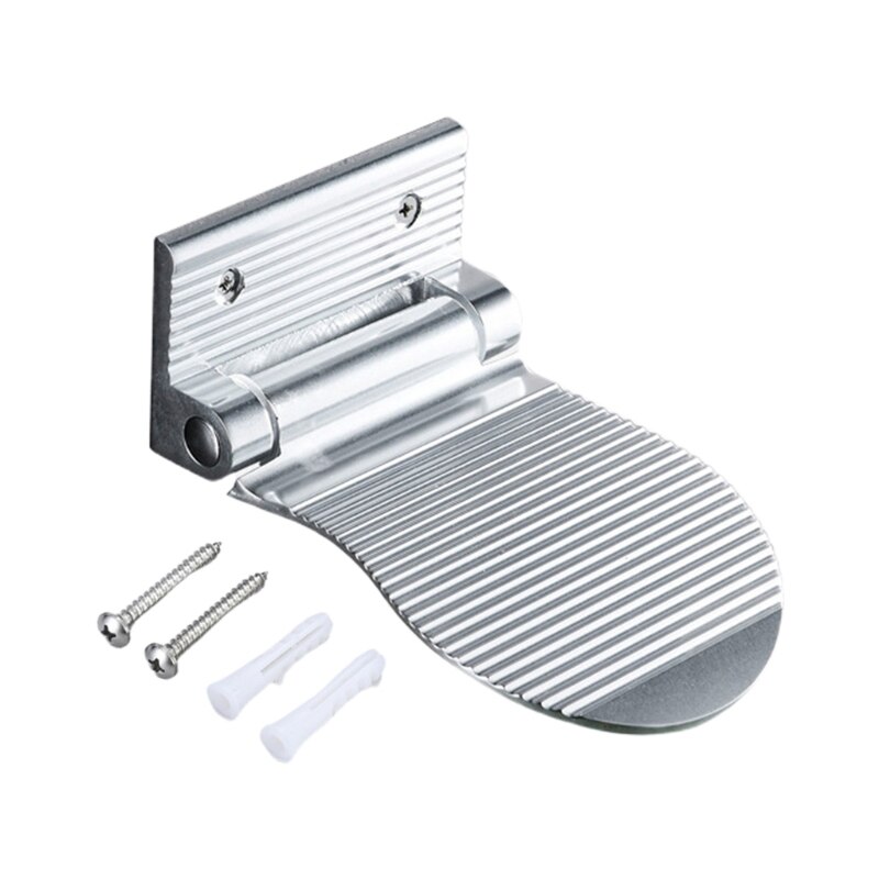 Multipurpose Badkamer Pedaal Douche Muur Gemonteerde Anti-Slip Aluminium Veiligheid F3MB: silver