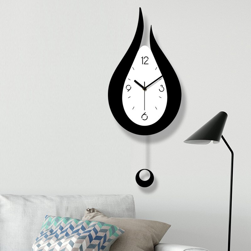 Water Droplets Swing Wall Clock Modern Nordic Style Living Room Wall Clocks Bedroom Wall Clock