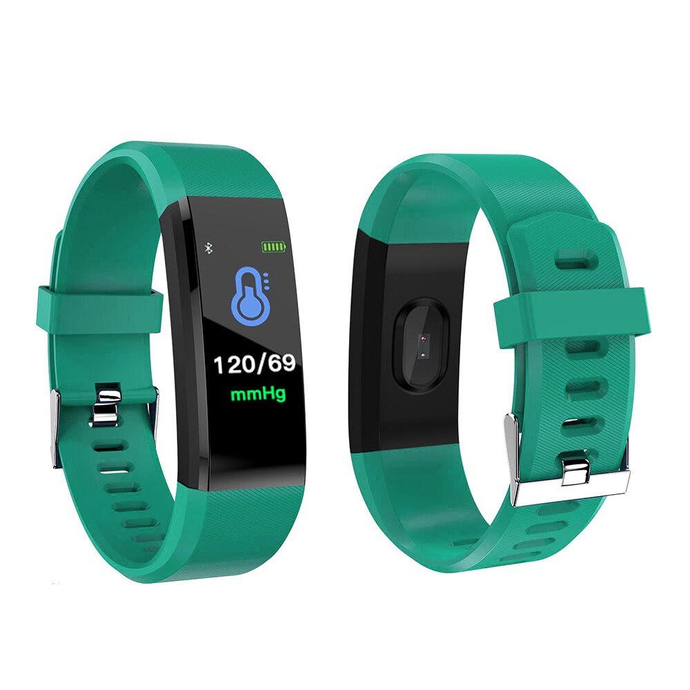 Fitness Tracker Sport Smart Uhr Mit Blutdruck Herz Rate Armband Bildschirm Smart Elektronik Armband Uhr: green